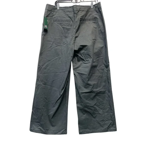 Wild Fable Women's Dark Gray Wide Leg Raw Hem Waistband Pants Size XXS - Picture 3 of 7